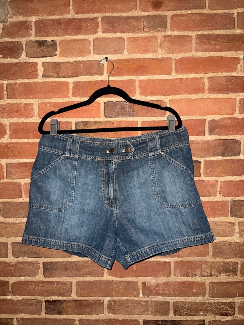 New York & Company Denim Jean‎ Shorts - Blue